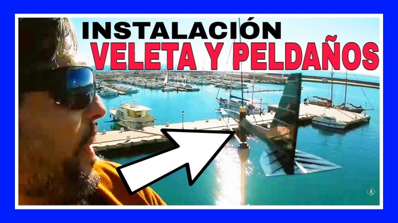 Instalar VELETA y PELDAÑOS plegables [Escalones] en MÁSTIL de barco VELERO para navegar a vela/BRICO