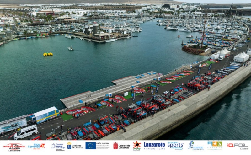 Regatistas preolímpicos inauguran los Lanzarote iQFoil Gam